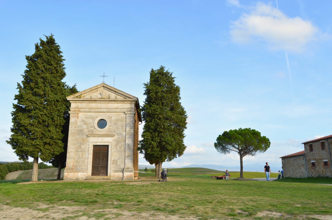 Capela de Madonna di Vitaleta na Toscana