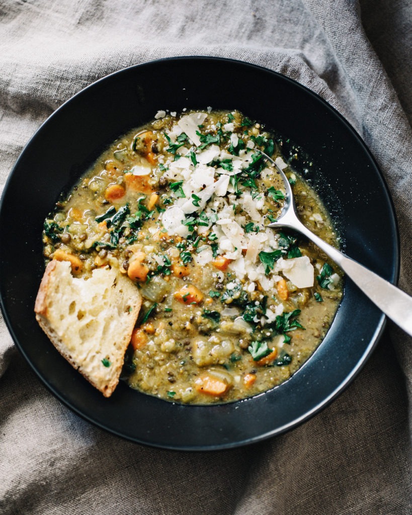 Receita de sopa de lentilha