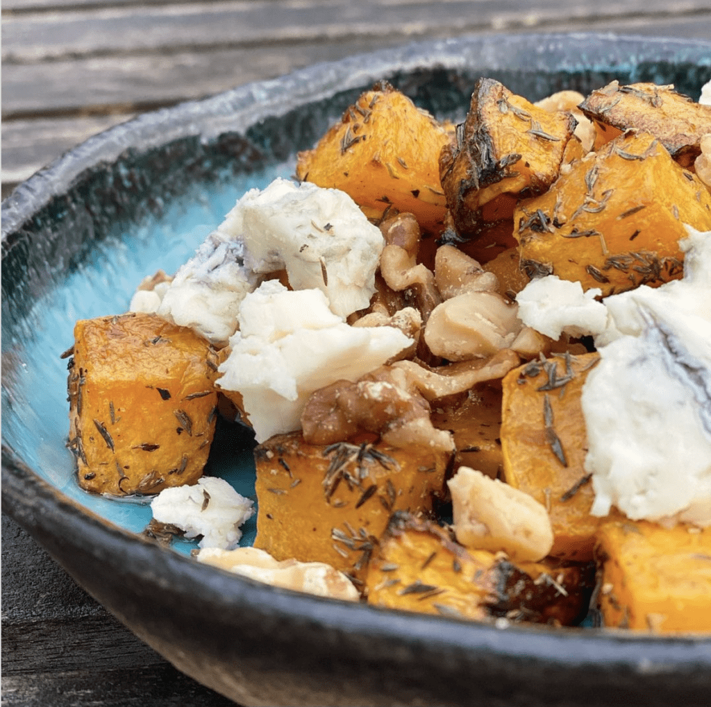 Receita de salada de abóbora com gorgonzola